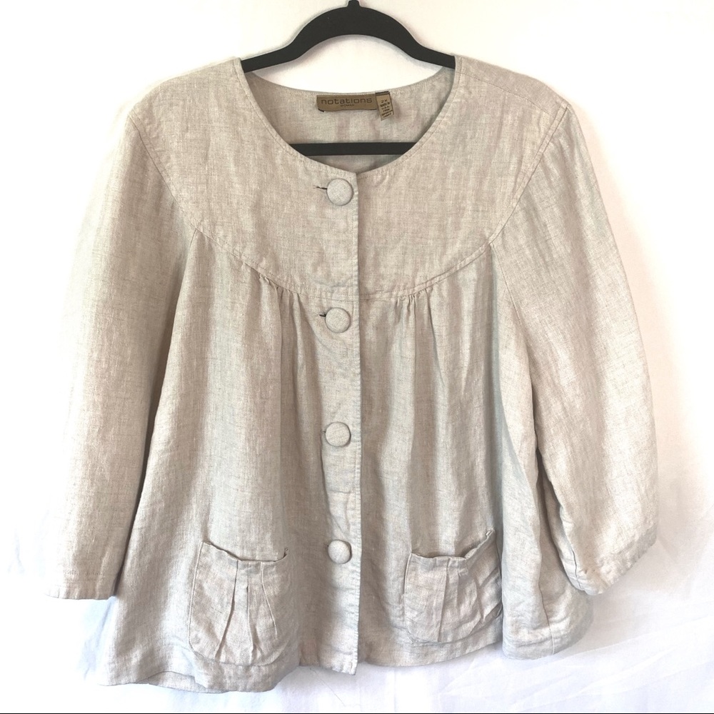 Notations Woven Outerwear Top 2x